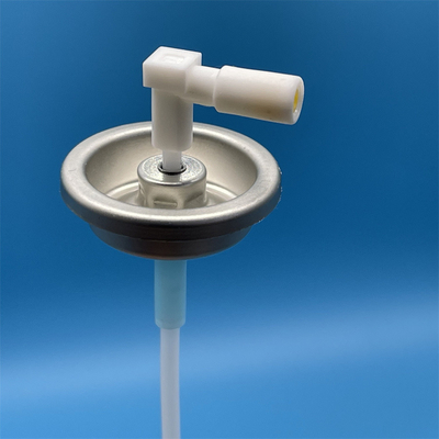One Inch Metered Aerosol Valve with Sliver Color and plastis stem tinplate Mounting Cup