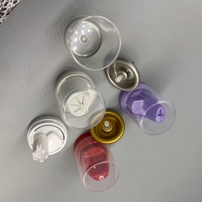 دریچه اسپری آلومینیومی پیش بینی شده حرفه ای برای 360 درجه موهای مو با طراحی مقاوم در خوردگی و آماده بسته بر روی دریچه