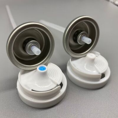Antibacterial Spray Aerosol Valve with Anti-Clog Nozzle and Wide-Mist Dispenser for High Chemical Resistance