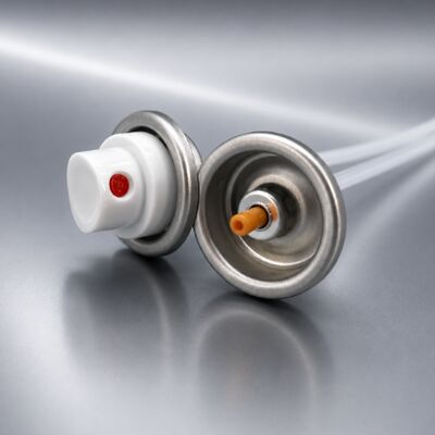 Foam Cleaning Aerosol Valve Set with Dense Foam Output and Covered Actuator Design for Multi-Surface Cleaning